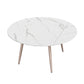 Metal and Slate Table Contemporary Style Home Retractable Round Dining Table Clearhalo 'Dining Tables & Seating' 'Dining Tables' 'dining_table' 'furn' 'furn_dining_table' 'Furniture' 'Kitchen & Dining Furniture' 1200x1200_a1cdc8a1-71ad-43ef-bc49-5a9deb37289b
