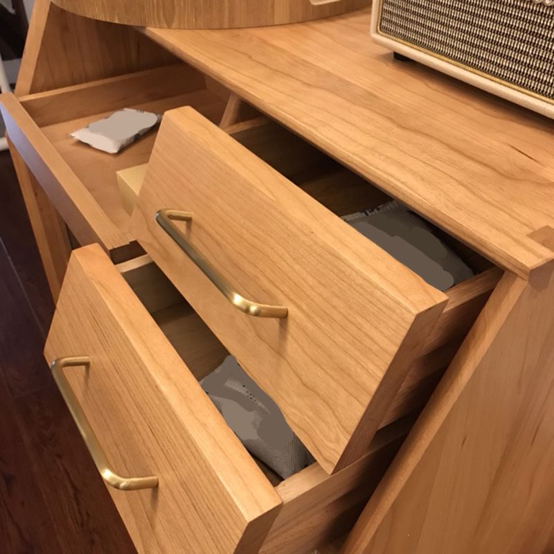 16.5"W√ó38.6"H Sliding Door Dining Server Modern Solid Wood Sideboard Table with 2-drawer Clearhalo 'buffet_sideboard' 'Buffets & Sideboards' 'furn' 'furn_buffet_sideboard' 'Furniture' 'Kitchen & Dining Furniture' 1200x1200_a1d03f67-bf9d-4b45-b2dc-28858d5479a4