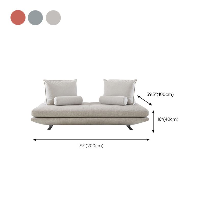 Contemporary Upholstered Solid Color Chaise Chair with Metal Legs Clearhalo 'Chairs & Seating' 'Chaise Lounge' 'chaise_lounge' 'furn' 'furn_chaise_lounge' 'Furniture' 'Living Room Furniture' 1200x1200_a1d0a4f2-2849-4db0-8c21-714821d4b698