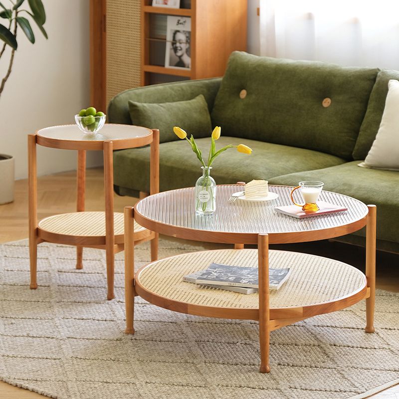 Contemporary 3/4 Legs Wooden with Storage Shelf Coffee Table Clearhalo 'Coffee & Accent Tables' 'Coffee Tables' 'coffee_tables' 'furn' 'furn_coffee_tables' 'Furniture' 'Living Room Furniture' 1200x1200_a1d0c8e1-5746-4b68-9fc9-edbc2359defb