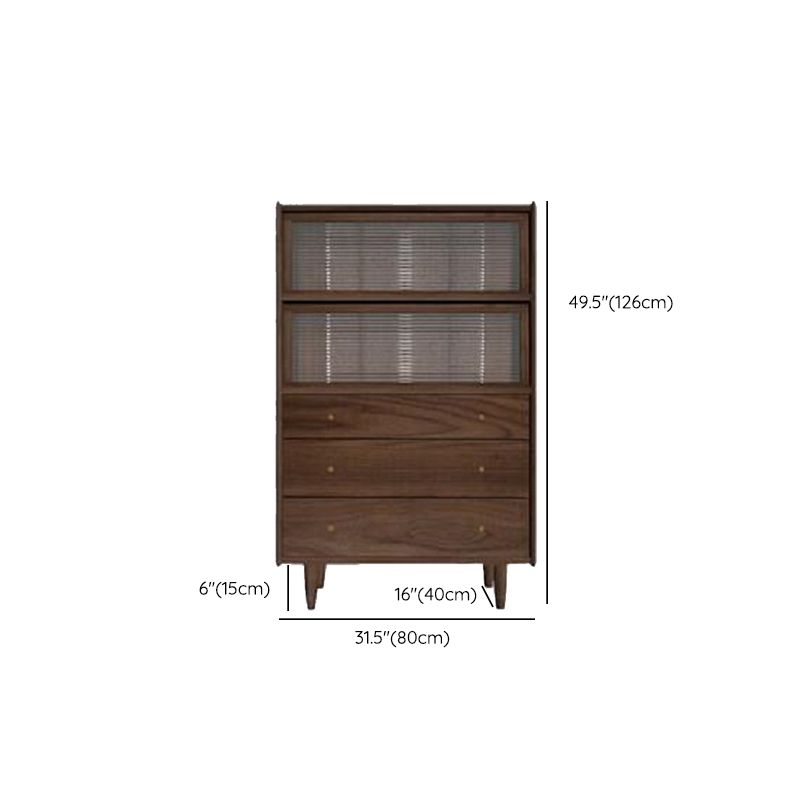 Wooden Home Side Board 49.5"H Farmhouse Style Rectangular Sideboard with Drawers Clearhalo 'buffet_sideboard' 'Buffets & Sideboards' 'furn' 'furn_buffet_sideboard' 'Furniture' 'Kitchen & Dining Furniture' 1200x1200_a1d0d4b6-81dd-4051-b648-397c018803cd