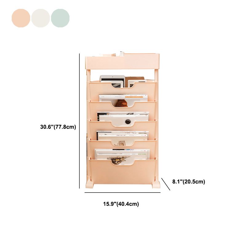 Contemporary Plastic/Acrylic Book Shelf Closed Back Bookcase Clearhalo 'Bookcases' 'furn' 'furn_bookcases' 'Furniture' 'Office Furniture' 1200x1200_a1d0e9ba-26e2-4a31-a31c-0b7790a9fcd3