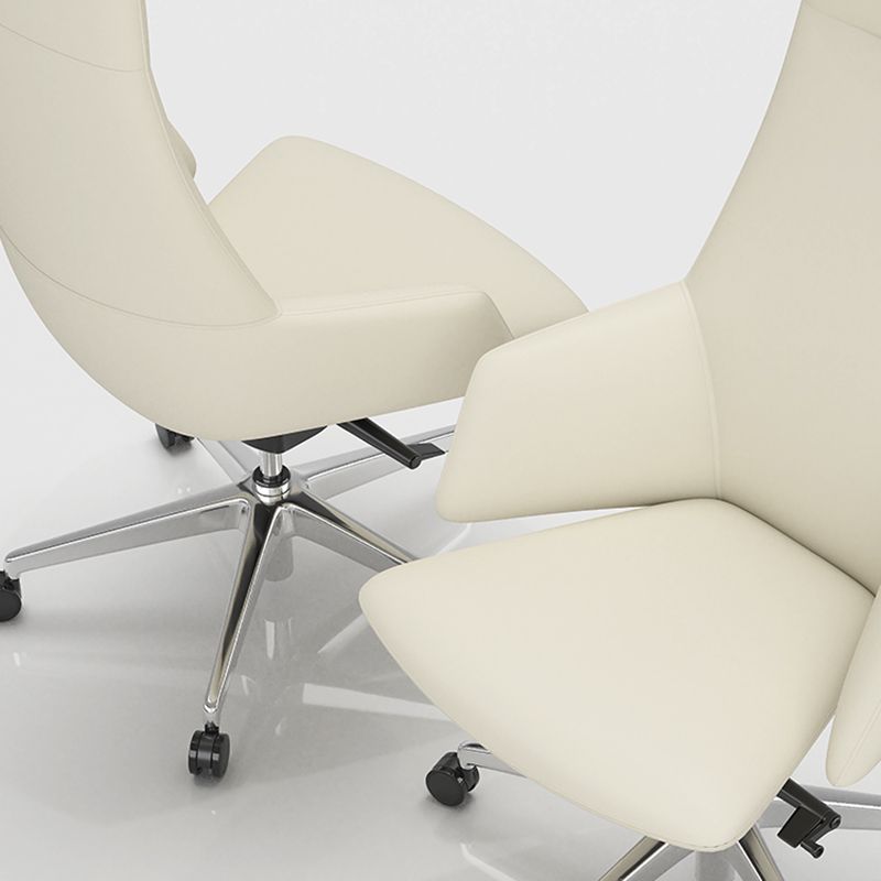 Vaste wapens leerstoel Modern geen pijnlijke ergonomische bureaustoelstoel met wielen