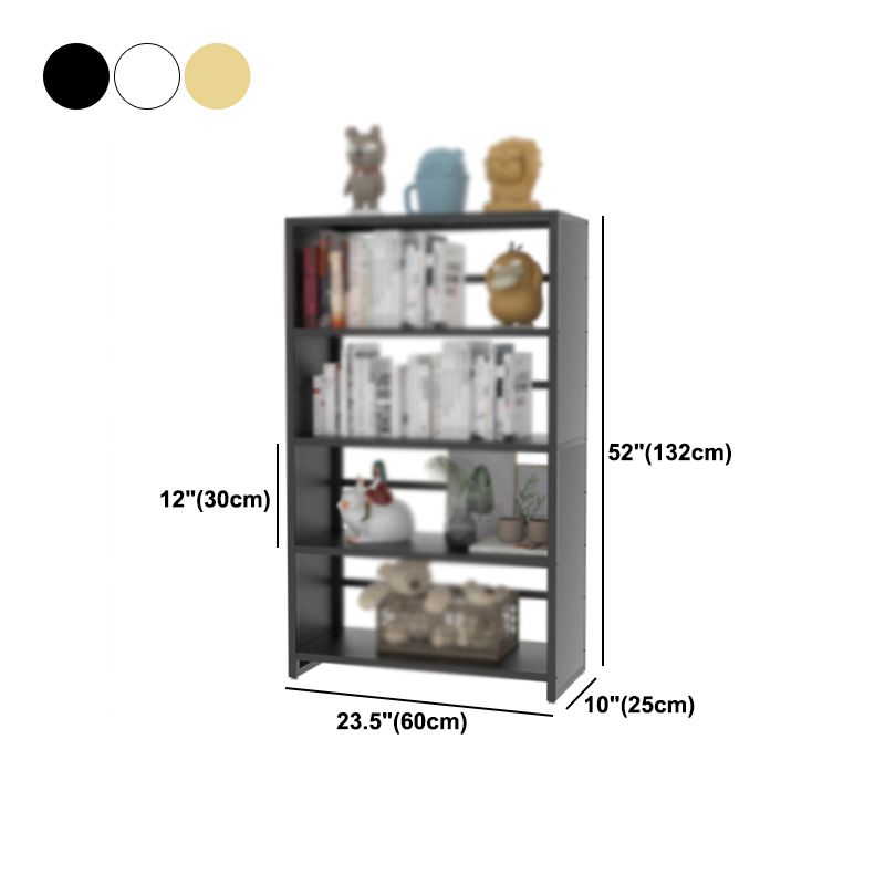 Modern Metal Bookshelf Open Shelf Bookcase with Rectangular Shelves Clearhalo 'Bookcases' 'Furniture' 'furniture_bookcases' 'kitchen' 'kitchen_bookcases' 'Living Room Furniture' 'Office Furniture' 1200x1200_a1d5a5fb-c66e-4a14-b42c-cb9eb176d88b