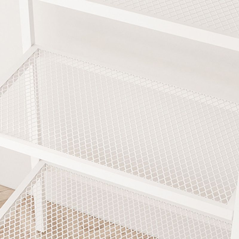 Contemporary Metal Bookshelf Ladder Shelf Bookcase for Study Room