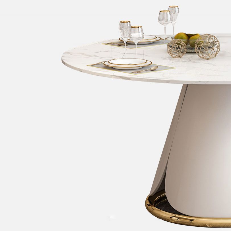 Nordic 1/4/5/7 Pieces Dining Set with Round Table and Leather Chairs Dinette Set Clearhalo 'Dining Room Sets' 'Dining Tables & Seating' 'dining_room_set' 'furn' 'furn_dining_room_set' 'Furniture' 'furniture_dining_room_set' 'Kitchen & Dining Furniture' 'kitchen&dining_furn' 'kitchen' 1200x1200_a1d8209b-c651-4d3b-800a-a3b31972c555