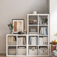11.81"W Bookshelf Closed Back Scandinavian Style Bookcase for Home and Office