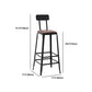 Modern 1/9 Pieces Bar Table Set Rectangle Pine Wood Counter Table for Milk Tea Shop