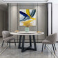 Metal and Stone Table Glam Style Minimalist Family Round Dining Table for Home