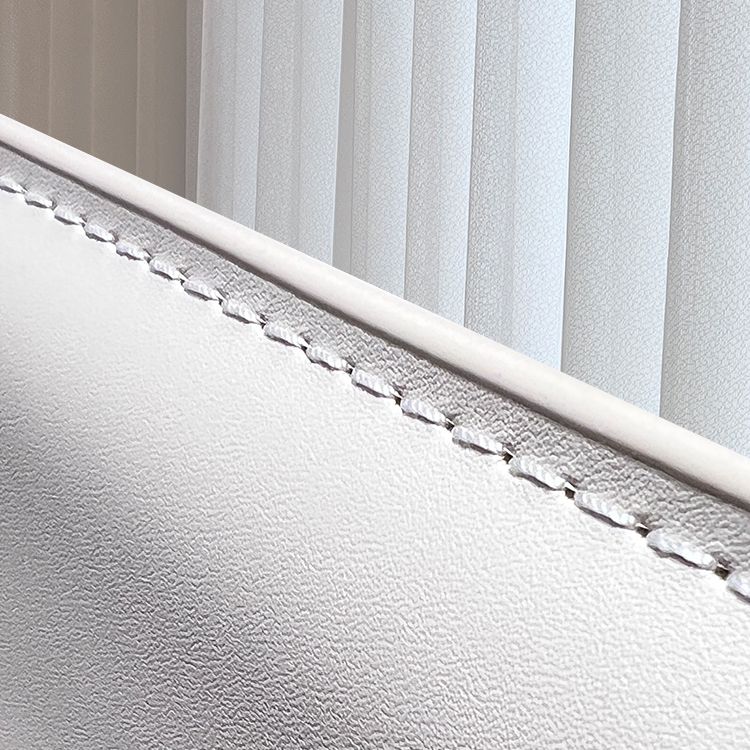 Chaise latéral en faux cuir en cuir en métal chaise de salle à manger sans bras pour chambre à coucher