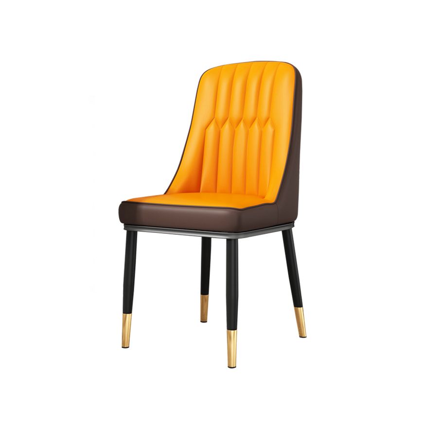 Scandinavian Home Side Chair Upholstered Parsons Back Metal Dining Room Chair Clearhalo ' kitchen&dining_furn' 'Dining Chairs' 'Dining Tables & Seating' 'dining_chair' 'furn' 'furn_dining_chair' 'Furniture' 'furniture_dining_chair' 'Kitchen & Dining Furniture' 'kitchen' 1200x1200_a1dcbf56-5292-45f0-9d2e-5b669e5f5f93