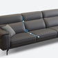 Modern Tufted Tight Back Genuine Leather Sectionals, 36" Sectional Sofa in Kingston Gray Clearhalo 'furn' 'furn_sectionals' 'Furniture' 'Living Room Furniture' 'Sectionals' 1200x1200_a1dd5e71-aab5-455a-a797-4b5f37f4f209