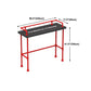 Industrial Style Red Iron Bar Table Rectangle Black Wood Top Indoor 41.34"H Bistro Table Clearhalo 'Bar Furniture' 'Bar Tables' 'bar_tables' 'furn' 'furn_bar_tables' 'Furniture' 'furniture_bar_tables' 'Kitchen & Dining Furniture' 'kitchen&dining_furn' 'kitchen' 1200x1200_a1ddf6e1-c3ef-4340-b421-e2f891434942