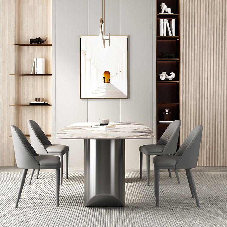 Designer Style 1/3/4/5/6 Pieces Dinette Set Sintered Stone Dining Table and Chairs Clearhalo 'Dining Room Sets' 'Dining Tables & Seating' 'dining_room_set' 'furn' 'furn_dining_room_set' 'Furniture' 'furniture_dining_room_set' 'Kitchen & Dining Furniture' 1200x1200_a1de8c7c-3c37-4bb2-a29e-e0e5b6288ab3