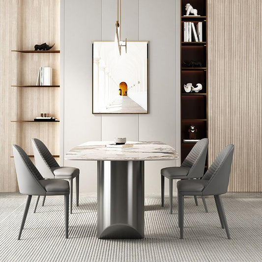 Designer Style 1/3/4/5/6 Pieces Dinette Set Sintered Stone Dining Table and Chairs Clearhalo 'Dining Room Sets' 'Dining Tables & Seating' 'dining_room_set' 'furn' 'furn_dining_room_set' 'Furniture' 'furniture_dining_room_set' 'Kitchen & Dining Furniture' 1200x1200_a1de8c7c-3c37-4bb2-a29e-e0e5b6288ab3