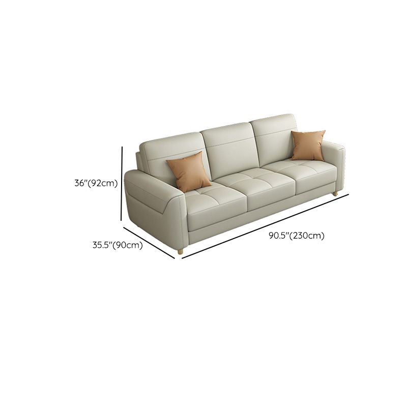 Canapé en cuir glamour contemporain avec oreillers de boîtier siège pour le salon