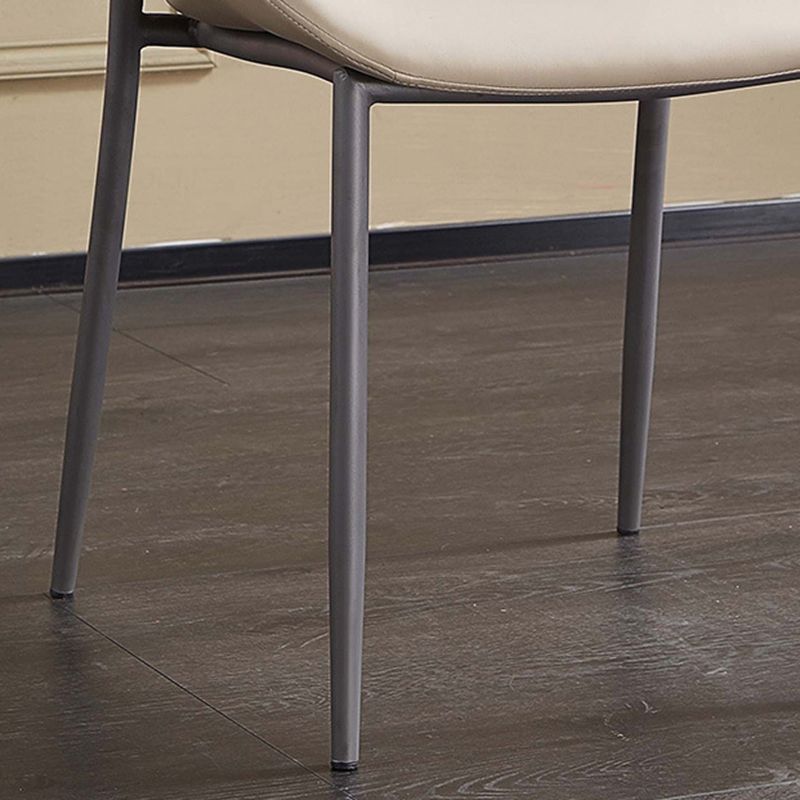 Khaki and Gray Dining Chairs Modern Armless Dining Side Chair Clearhalo 'Dining Chairs' 'Dining Tables & Seating' 'dining_chair' 'furn' 'furn_dining_chair' 'Furniture' 'Kitchen & Dining Furniture' 1200x1200_a1deffb9-b37e-4849-8006-4a5f25949206