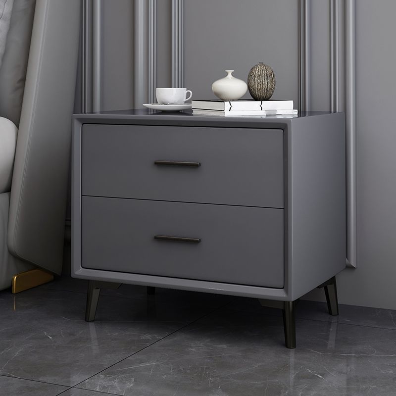 Modern Imitation Wood Nightstand 2-Drawer Storage 18 Inch H Night Table with Legs Clearhalo 'Bedroom Furniture' 'furn' 'furn_night_stand' 'Furniture' 'night_stand' 'Nightstands' 1200x1200_a1df3523-348e-4cea-8f5d-bacf9af69ef5