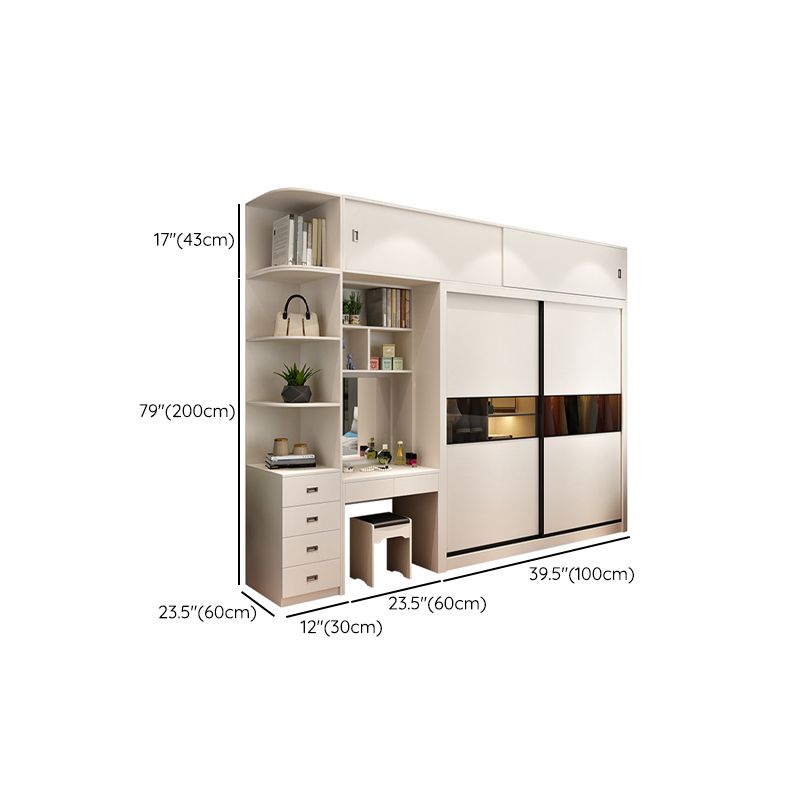Contemporary Home Engineered Wood Wardrobe Freestanding Wardrobe Closet Clearhalo 'Armoires & Wardrobes' 'armoires_wardrobes' 'Bedroom Furniture' 'furn' 'furn_armoires_wardrobes' 'Furniture' 1200x1200_a1dfabaa-42c9-4cce-bdb0-cef11e79938f