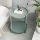 Contemporary Nightstand Metal Legs Included Night Table with 2 Shelves
