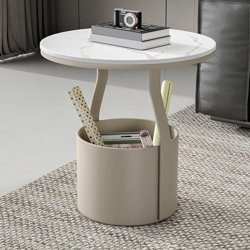 19.7" Storage Round Side Table Metal Drum Sofa Side Accent Table Clearhalo 'Coffee & Accent Tables' 'End & Side Tables' 'end_side_tables' 'furn' 'furn_end_side_tables' 'Furniture' 'Living Room Furniture' 1200x1200_a1e31e1f-8d58-46f1-b673-ed5e7ef40641