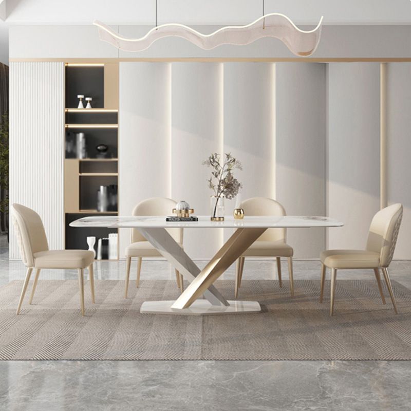 Glam Style Sintered Stone Dining Set 1/4/5/7/9 Pieces Dining Set Clearhalo 'Dining Room Sets' 'Dining Tables & Seating' 'dining_room_set' 'furn' 'furn_dining_room_set' 'Furniture' 'furniture_dining_room_set' 'Kitchen & Dining Furniture' 1200x1200_a1e53a2e-3758-4def-8507-3933e209e9c6