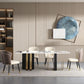 Modern Style Rectangle Dining Table Sintered Stone Table with Metal Legs for Home Clearhalo 'Dining Tables & Seating' 'Dining Tables' 'dining_table' 'furn' 'furn_dining_table' 'Furniture' 'Kitchen & Dining Furniture' 1200x1200_a1e5d4ac-be9f-471f-8880-e65ff4142bce