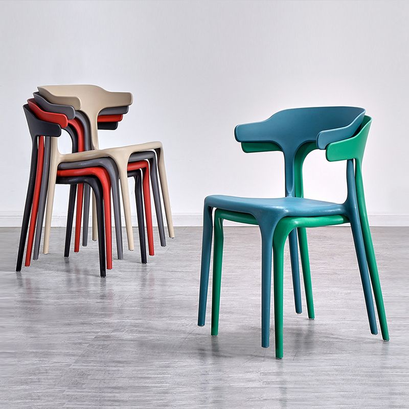 Plastic Dining Arm Chairs Kitchen Open Back Stackable Armchairs Indoor Clearhalo ' kitchen&dining_furn' 'Dining Chairs' 'Dining Tables & Seating' 'dining_chair' 'furn' 'furn_dining_chair' 'Furniture' 'furniture_dining_chair' 'Kitchen & Dining Furniture' 'kitchen' 1200x1200_a1e62c6e-71c4-4cbc-b75d-25f558a84357
