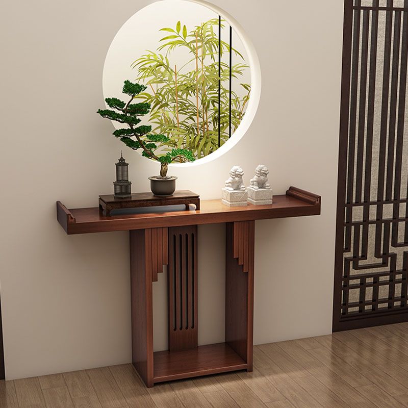 Tavolo della console del rettangolo di pino Mid-secolo moderno da 12 "W tavolo accento per Hall