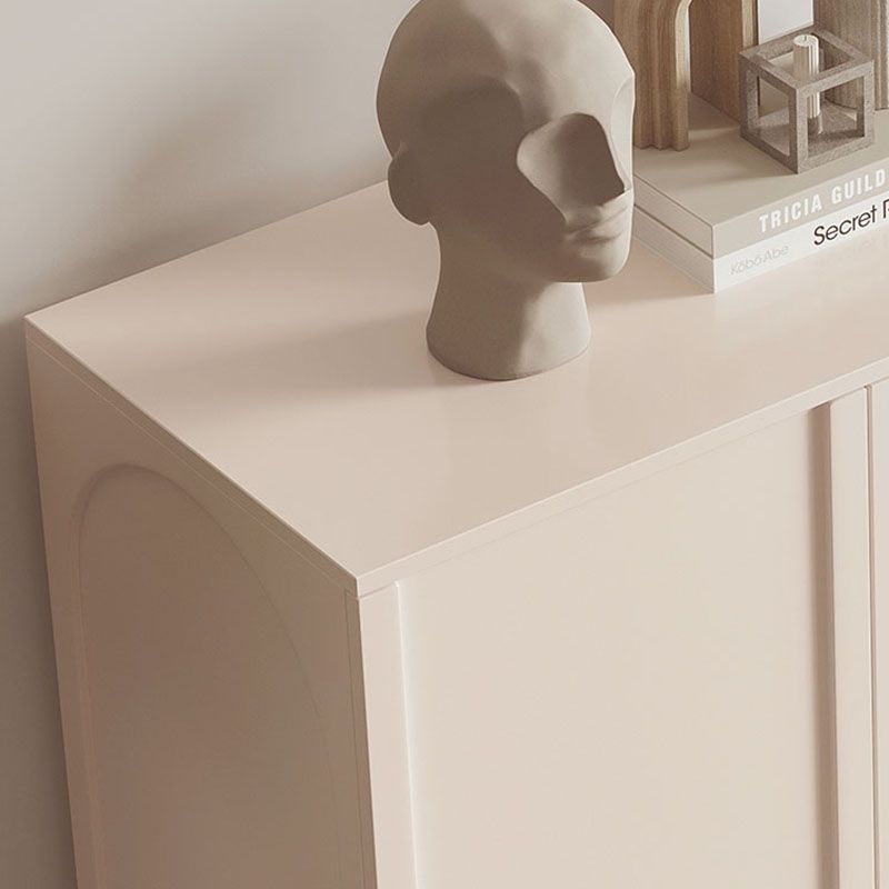 Armoire à plate-forme en bois d'ingénierie blanche 35.4 "H Serveur de salle à manger pour salle à manger