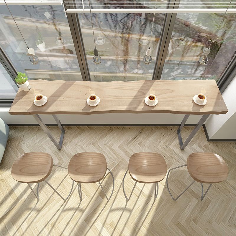 Luxurious Rectangle Solid Wood Bar Table Set 1/5 Pieces Counter Table with Backless Stools Clearhalo 'Bar Furniture' 'furn' 'furn_home_bar_bar_sets' 'Furniture' 'Home Bars & Bar Sets' 'home_bar_bar_sets' 'Kitchen & Dining Furniture' 1200x1200_a1e71233-cc51-41a6-bce6-96bf78f44bd1