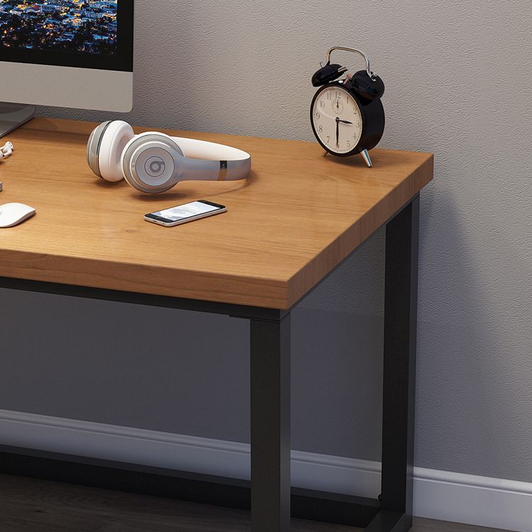 Industrial Solid Wood Gaming Desk 29.53" Tall Rectangular Computer Desk Clearhalo 'furn' 'furn_office_desk' 'Furniture' 'Office Desks' 'Office Furniture' 'office_desk' 1200x1200_a1e8f0d4-c17e-4eed-aedd-156b855b62d8