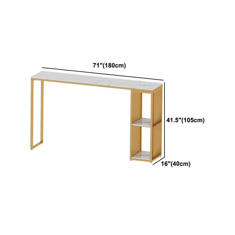 Glam 1/3 Pieces Bar Table Set Rectangle Marble Counter Table for Kitchen Clearhalo 'Bar Furniture' 'furn' 'furn_home_bar_bar_sets' 'Furniture' 'Home Bars & Bar Sets' 'home_bar_bar_sets' 'Kitchen & Dining Furniture' 1200x1200_a1ea84c4-4a4a-4de0-bcd2-d9548282a69e