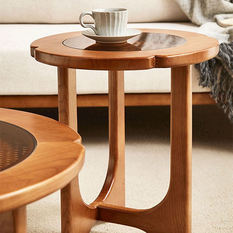 Cross Legs Cocktail Table Tropical Glass Coffee Table No Distressing Clearhalo 'Coffee & Accent Tables' 'Coffee Tables' 'coffee_tables' 'furn' 'furn_coffee_tables' 'Furniture' 'Living Room Furniture' 1200x1200_a1eb1237-bb25-4e37-b450-3cbfacd7edb5