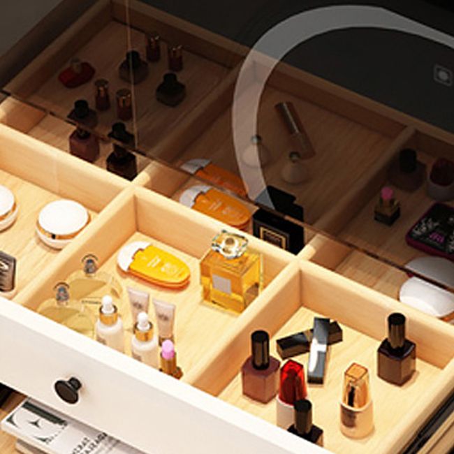 Desk Costador de tocador de tocador de vidrio contemporáneo con cajón