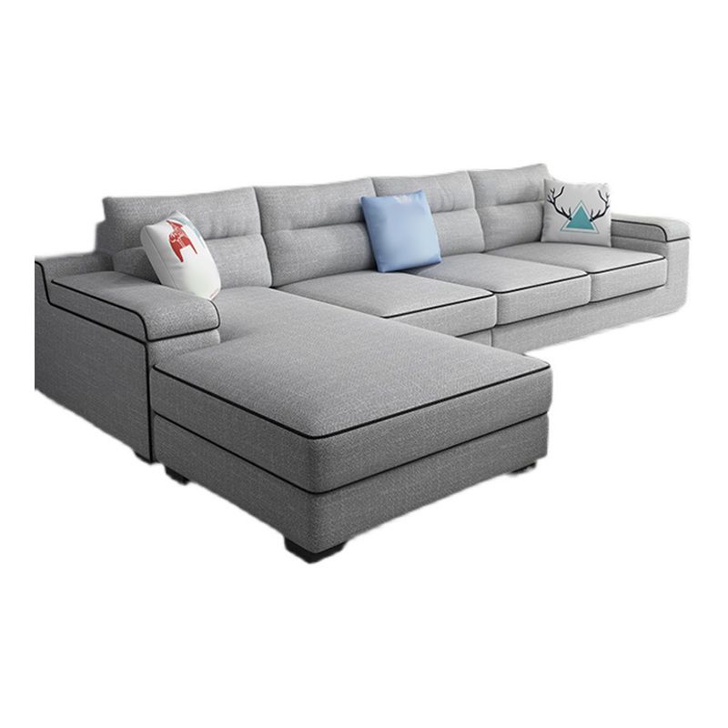 Almacenamiento de cuero por falso secciones con brazo superior de almohada para 4 personas