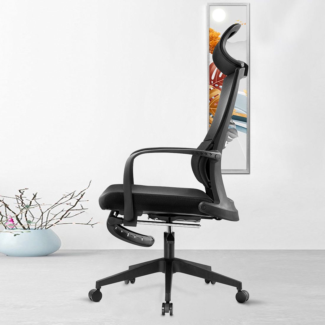 Contemporary Arm Chair Fixed Arms Adjustable Seat Height Swivel Office Chair Clearhalo 'furn' 'furn_office_chair' 'Furniture' 'Office Chairs' 'Office Furniture' 'office_chair' 1200x1200_a1ed3e5b-daab-4fea-ac78-f782d7daf723