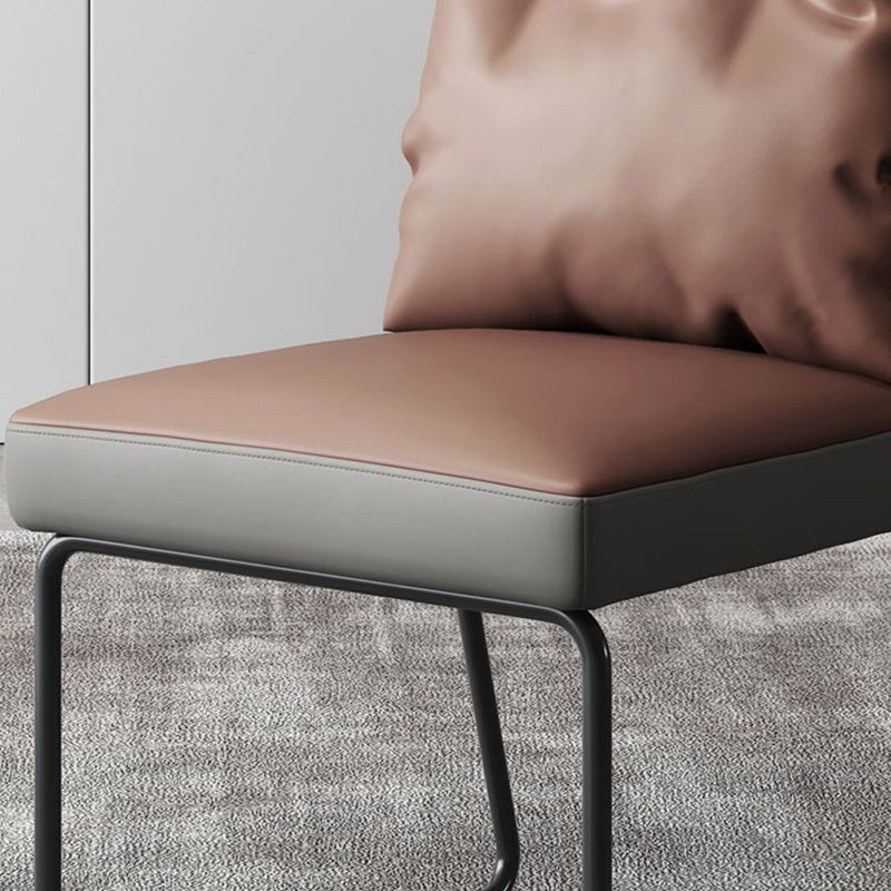 Minimalist Style Leather Dining Chairs Armless Solid Back Chair for Home Clearhalo 'Dining Chairs' 'Dining Tables & Seating' 'dining_chair' 'furn' 'furn_dining_chair' 'Furniture' 'furniture_dining_chair' 'Kitchen & Dining Furniture' 1200x1200_a1ee79cb-4222-4441-b835-fc227fce8cf1