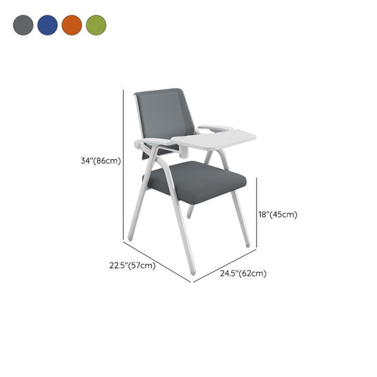 Silla de estilo de conferencia silla de oficina contemporánea de metal con brazo