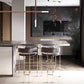 Glam Bar Stool Backrest Upholstered Counter Stool for Bristol