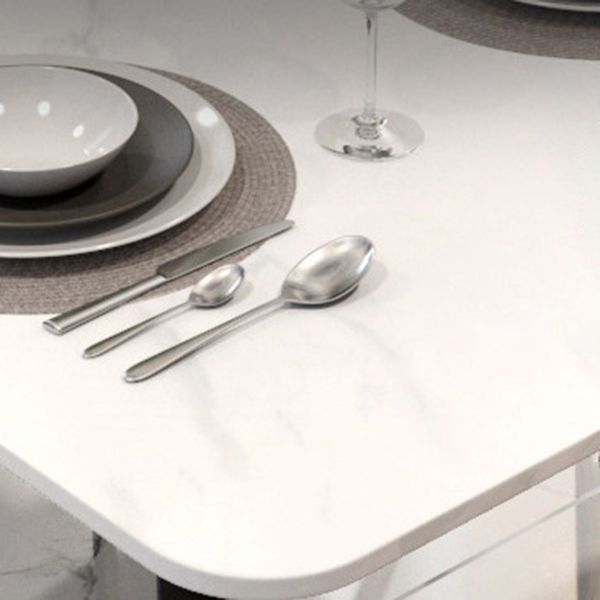 Simple Home Sintered Stone Dining Table Rectangle Shape Dining Table with 4 Legs Base Clearhalo ' dining_table' 'Dining Tables & Seating' 'Dining Tables' 'furn' 'furn_dining_table' 'Furniture' 'furniture_dining_table' 'Kitchen & Dining Furniture' 'kitchen&dining_furn' 'kitchen' 'kitchen_dining_table' 1200x1200_a1ef9a81-fc2f-4183-a9b9-664c2deec81c
