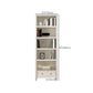Standard Wooden Bookshelf Closed Back Contemporary Bookcase with Drawers