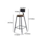 Industrial 1/7 Pieces Bar Table Set Rectangle Wood Counter Table with High Stools