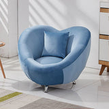Velvet Barrel Chair 37.40 "L x 31,49" W x 29.13 "H Chaise d'accent à bascule en bois massif