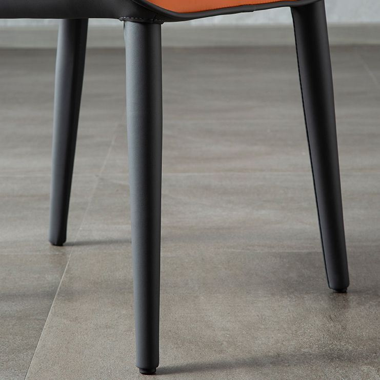 Inicio Silla lateral moderna del ala de la ala Matte Sillas de comedor de cuero falso