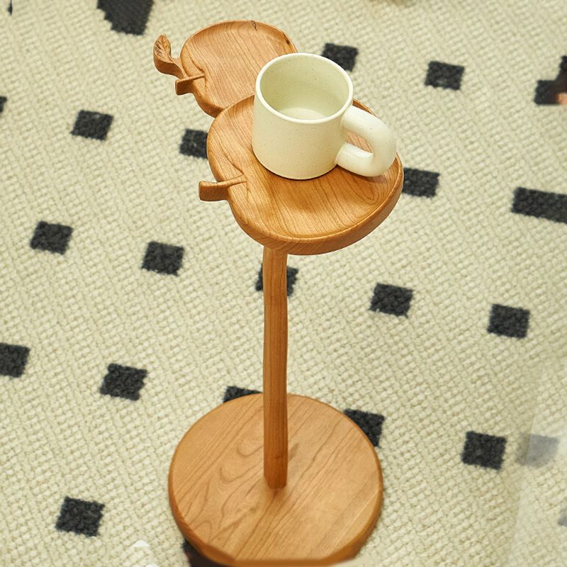 Solid Wood Corner Table Contemporary Side End Table Oval Pedestal Clearhalo 'Coffee & Accent Tables' 'End & Side Tables' 'end_side_tables' 'furn' 'furn_end_side_tables' 'Furniture' 'Living Room Furniture' 1200x1200_a1fc146e-409a-40a6-963e-fb9ed20d046f