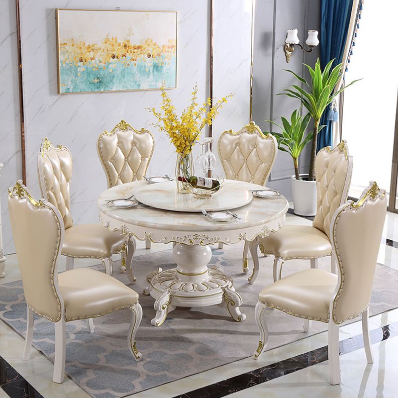 Solid Wood Victorian Round Table Marble Dining Table with Pedestal Base Clearhalo ' dining_table' 'Dining Tables & Seating' 'Dining Tables' 'furn' 'furn_dining_table' 'Furniture' 'furniture_dining_table' 'Kitchen & Dining Furniture' 'kitchen&dining_furn' 'kitchen' 'kitchen_dining_table' 1200x1200_a1fc2552-623b-4ba2-bcde-dbcc122a6f01
