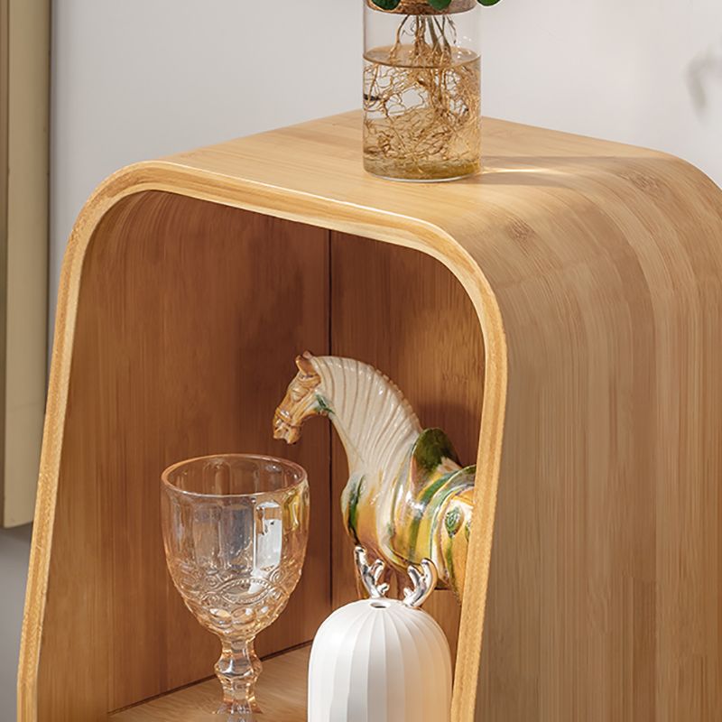 Libreria chiusa in bambù contemporaneo verticale con cassetto