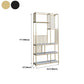 Contemporary Metal Vertical Book Shelf Open Shelf Bookcase For Office