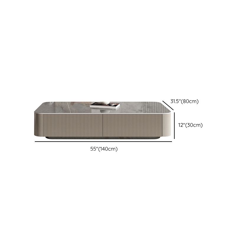 Pedestal Glam Coffee Table Rectangle Slate Single Coffee Table with Drawer Clearhalo 'Coffee & Accent Tables' 'Coffee Tables' 'coffee_tables' 'furn' 'furn_coffee_tables' 'Furniture' 'Living Room Furniture' 1200x1200_a203176b-e8cf-4201-af3e-1715e2be7410